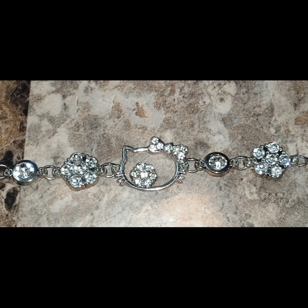 Hello Kitty Silver Charm Bracelet NWOT